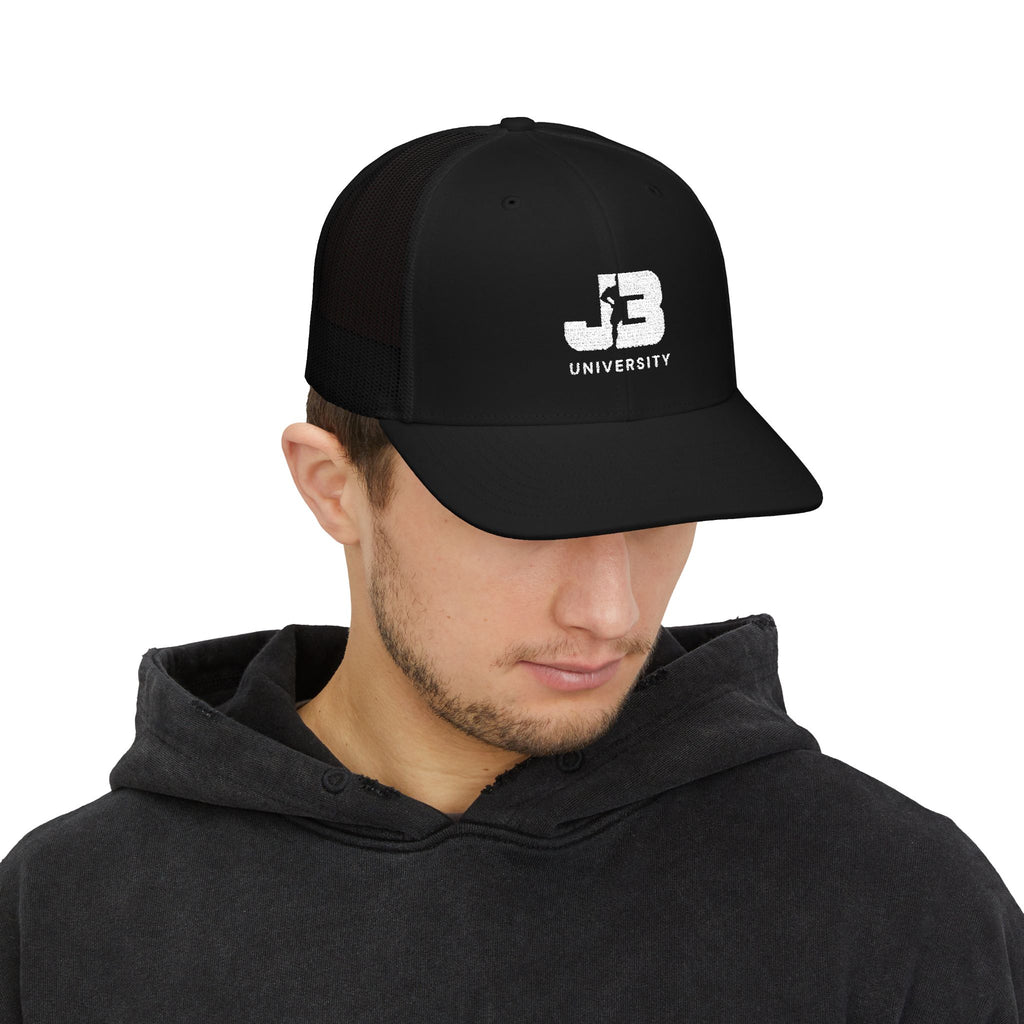Embroidered Snapback Trucker Cap - J3 University